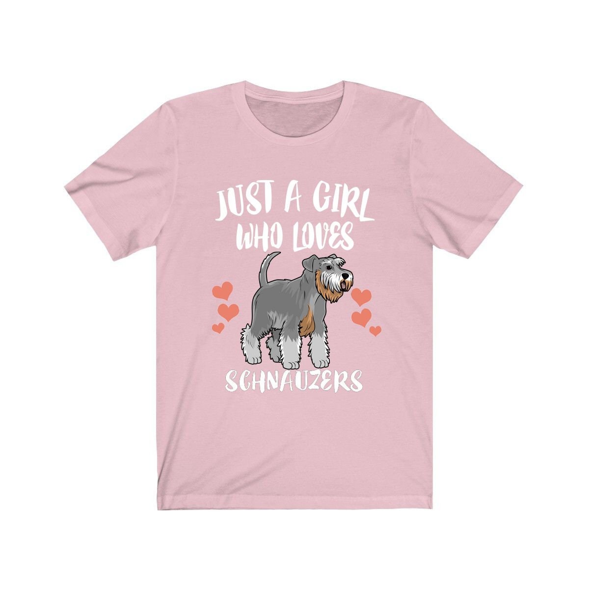 Just a girl who loves schnauzers bearded German dog breed tee
