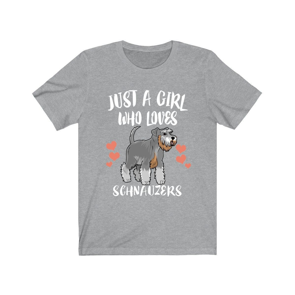 Just a girl who loves schnauzers bearded German dog breed tee