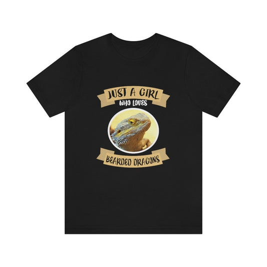 Just a girl who loves bearded dragons pet lizard reptile tee