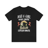 Just A Girl Who Loves Capuchin Monkeys Shirt, Capuchin Monkey Shirt, Capuchin Monkey Lover Gift, Monkey Lover Shirt, Animal Adult Kids Image 1
