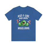 Just A Girl Who Loves Brussels Sprouts Shirt, Brussels Sprout Lover Shirt, Vegetable Lover Gift, Vegan Shirt, Adult Toddler Kids T-Shirt Image 3