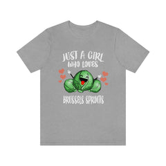 Just A Girl Who Loves Brussels Sprouts Shirt - Brussels sprout print design