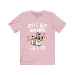 Just A Girl Who Loves Shih Tzu Dogs Shirt - Shih Tzu print design