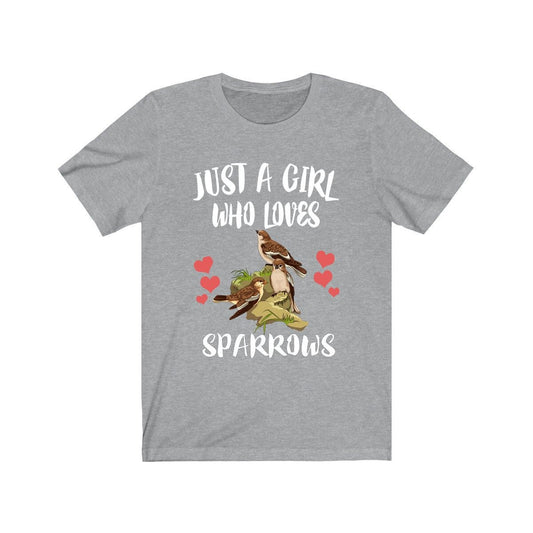 Just a girl who loves sparrows backyard songbird feeder visitor tee