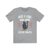 Just A Girl Who Loves Spyder Monkeys Shirt, Monkey Shirt, Animal Lover Adult Toddler Infant Kids Gift T-Shirt Image 1