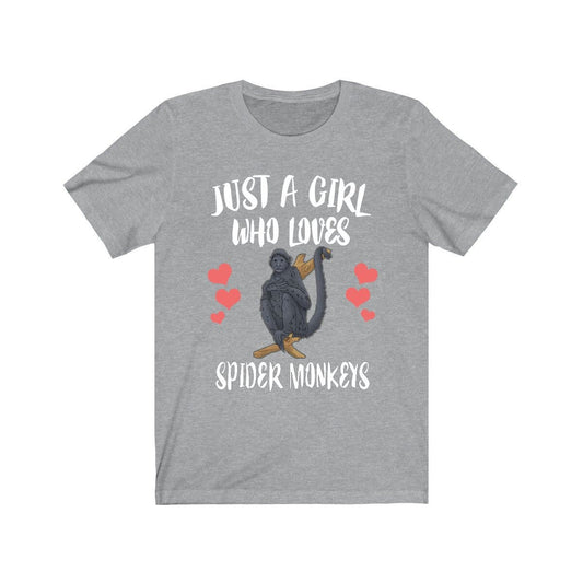 Just A Girl Who Loves Spider Monkeys Shirt - spider monkey print design
