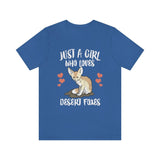Just A Girl Who Loves Desert Foxes Shirt, Desert Fox Lover Shirt, Fox Gift, Fox Shirt, Adult Kids Animal T-Shirt Image 3