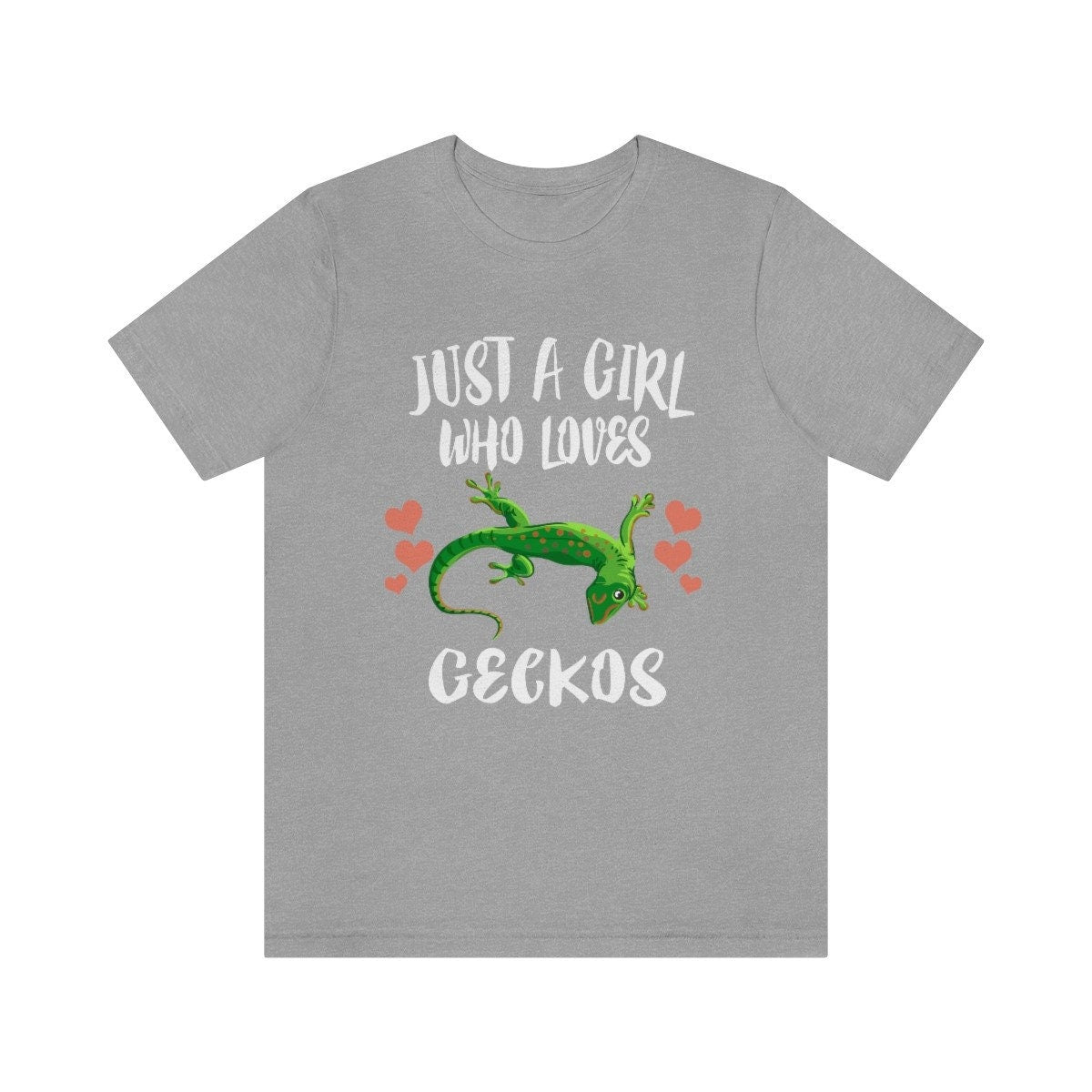 Gecko Lover T-Shirt for Girls - gecko print design