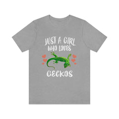 Gecko Lover T-Shirt for Girls - gecko print design