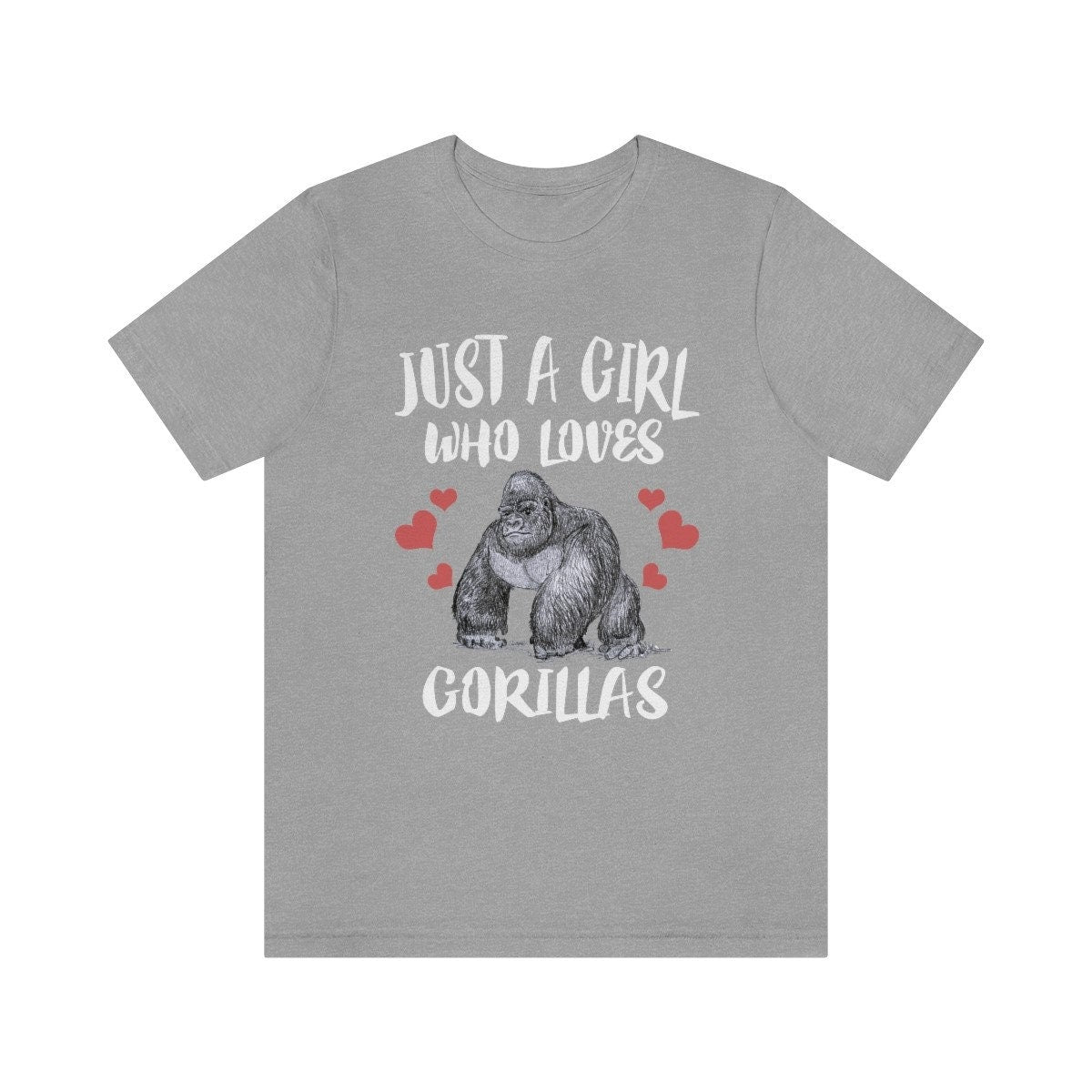 Just A Girl Who Loves Gorillas Shirt - gorilla print design