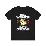 Real Women Love Guinea Pigs Shirt, Guinea Pig Owner Shirt, Guinea Pig Lover Gift, Guinea Pig Shirt, Animal Adult Kids T-Shirt Image 1