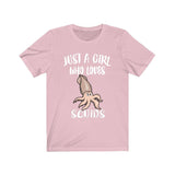 Just A Girl Who Loves Squids Animal Lover Adult Toddler Infant Kids Gift T-Shirt Image 2