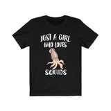 Just A Girl Who Loves Squids Animal Lover Adult Toddler Infant Kids Gift T-Shirt Image 4