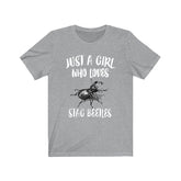 Just A Girl Who Loves Stag Beetles Shirt, Stag Beetle Lover, Beetle Gift, Animal Lover Adult Toddler Infant Kids Gift T-Shirt Image 1