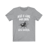 Just A Girl Who Loves Stag Beetles Shirt, Stag Beetle Lover, Beetle Gift, Animal Lover Adult Toddler Infant Kids Gift T-Shirt Image 1