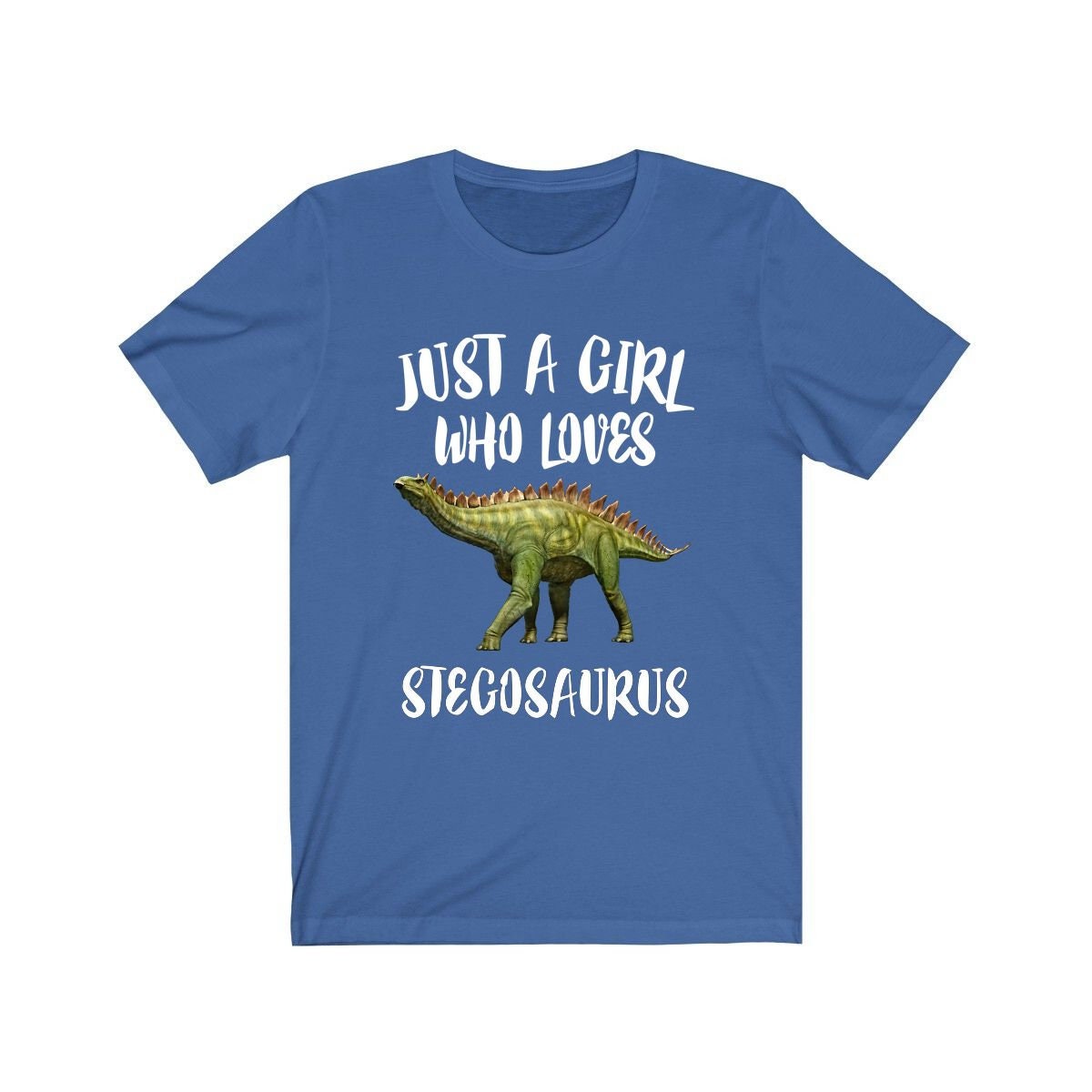 Just A Girl Who Loves Stegosaurus Dinosaur Shirt, Stegosaurus Lover Shirt, Dinosaur Shirt, Animal Adult Toddler Infant Kids Gift T-Shirt Image 3