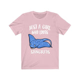 Just A Girl Who Loves Stingrays Shirt, Cute Stingray Shirt, Stingray Lover Shirt, Ocean Animal Lover Adult Toddler Infant Kids Gift T-Shirt Image 2