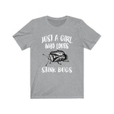 Just A Girl Who Loves Stink Bugs Shirt, Stink Bug Lover Gift, Stink Bug Animal Lover Adult Toddler Infant Kids Gift T-Shirt Image 1