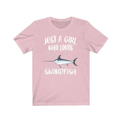 Just A Girl Who Loves Swordfish Shirt - swordfish print design