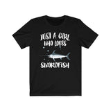 Just A Girl Who Loves Swordfish Fish Shirt, Swordfish Gift, Animal Lover Adult Toddler Infant Kids Gift T-Shirt Image 2