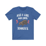 Just A Girl Who Loves Tenrecs Shirt, Tenrec Lover Gift, Animal Lover Adult Toddler Infant Kids Gift T-Shirt Image 4