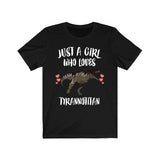 Just A Girl Who Loves Tyrannotitan Dinosaur Shirt, Tyrannotitan Shirt, Dinosaur Lover Shirt, Animal Adult Toddler Infant Kids Gift T-Shirt Image 4