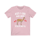 Just A Girl Who Loves Vicunas Shirt, Vicuna Lover Shirt, Vicuna Shirt, Animal Lover Adult Toddler Infant Kids Gift T-Shirt Image 2