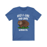Just A Girl Who Loves Wombats Shirt, Wombat Lover Shirt, Wombat Gift, Animal Lover Adult Toddler Infant Kids Gift T-Shirt Image 3