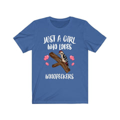 Just A Girl Who Loves Woodpeckers Shirt - woodpecker print design