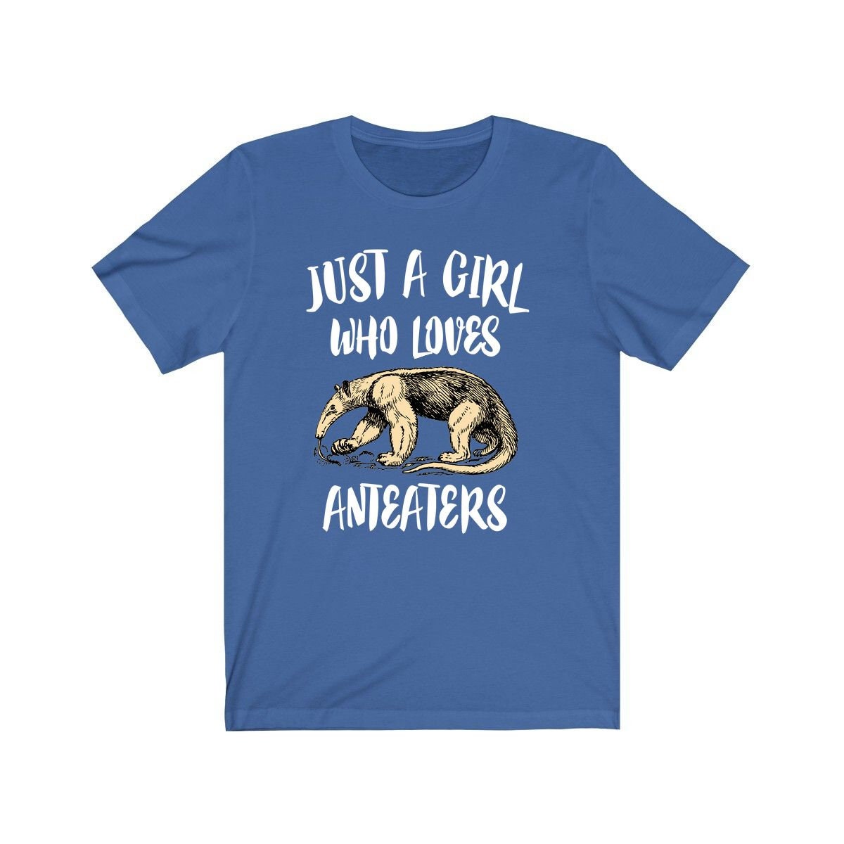 Just a girl who loves anteaters tropical jungle mammal lover tee