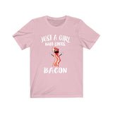Just A Girl Who Loves Bacon Food Shirt, Bacon Lover Gift, Lover Adult Toddler Infant Kids Gift T-Shirt Image 2