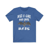 Just A Girl Who Loves Bats Shirt, Bat Lover Gift, Bat Shirt, Animal Lover Adult Toddler Infant Kids Gift T-Shirt Image 3
