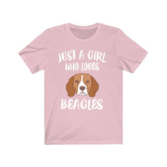 Just A Girl Who Loves Beagles Dogs Shirt - Beagle print design