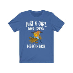 Just a girl who loves bee eaters tropical colorful bird tee