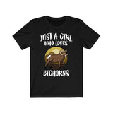 Just A Girl Who Loves Bighorns Sheep Shirt, Bighorn Lover Gift, Animal Lover Adult Toddler Infant Kids Gift T-Shirt Image 4