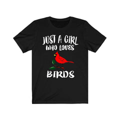 Just A Girl Who Loves Birds Birding Shirt - bird print design
