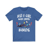 Just A Girl Who Loves Birds Shirt, Birding Gift, Birding Shirt, Bird Lover Gift, Animal Lover Adult Toddler Infant Kids Gift T-Shirt Image 4