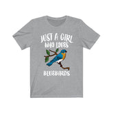 Just A Girl Who Loves Bluebirds Birds Birding Animal Lover Adult Toddler Infant Kids Gift T-Shirt Image 1