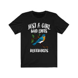 Just A Girl Who Loves Bluebirds Birds Birding Animal Lover Adult Toddler Infant Kids Gift T-Shirt Image 4