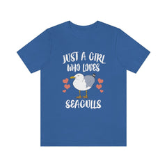 Just A Girl Who Loves Sea Gulls Shirt - seagull print design