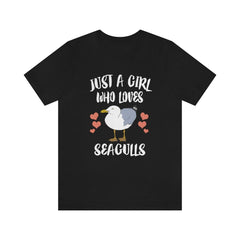 Just A Girl Who Loves Sea Gulls Shirt - seagull print design