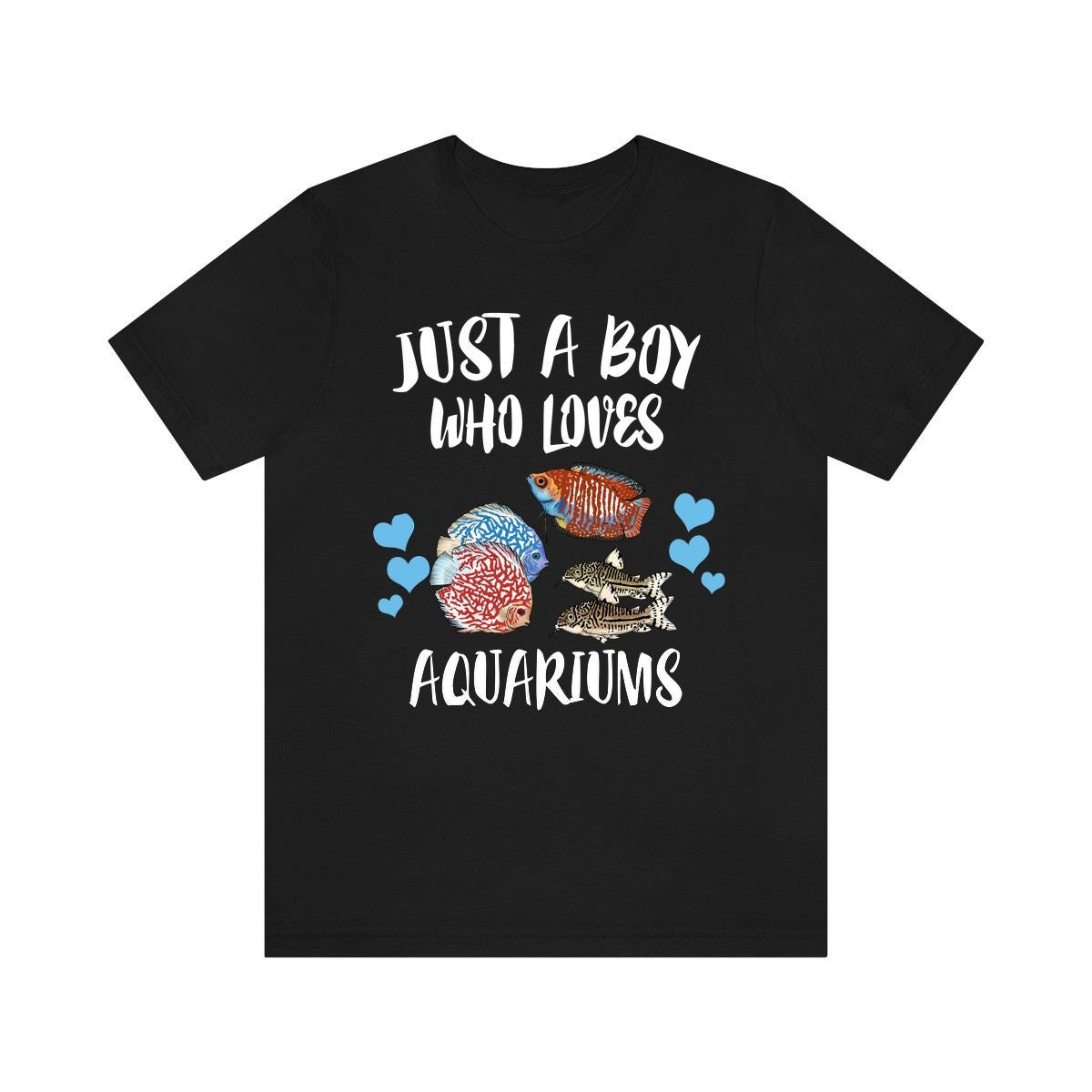 Just A Boy Who Loves Aquariums Fish Shirt, Aquarium Lover Shirt, Fish tank Shirt, Aquarium Lover Gift, Adult Toddler Kids T-Shirt Image 1