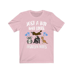 Just A Boy Who Loves Australian Animals Shirt - Australian wildlife print design