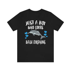 Just A Boy Who Loves Baiji Dolphins Shirt, Dolphin Lover Shirt, Dolphin Shirt, Dolphin Lover Gift, Animal Adult Toddler Kids T-Shirt Image 3