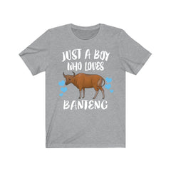 Just a boy who loves banteng endangered Southeast Asian wild cattle tee