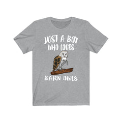 Just A Boy Who Loves Barn Owls Shirt - Barn Owl print design