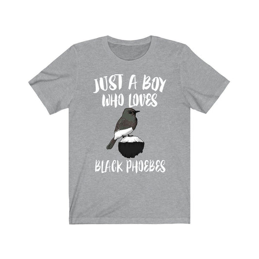 Just A Boy Who Loves Black Phoebes Birds Shirt - black phoebe print design