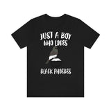 Just A Boy Who Loves Black Phoebes Shirt, Black Phoebe Lover Shirt, Birding Shirt, Bird Lover Gift, Animal Adult Toddler Kids T-Shirt Image 3