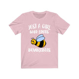 Just A Girl Who Loves Bumblebees Shirt, Bumblebee Lover Shirt, Bumblebee Shirt, Insect Animal Lover Adult Toddler Infant Kids Gift T-Shirt Image 2