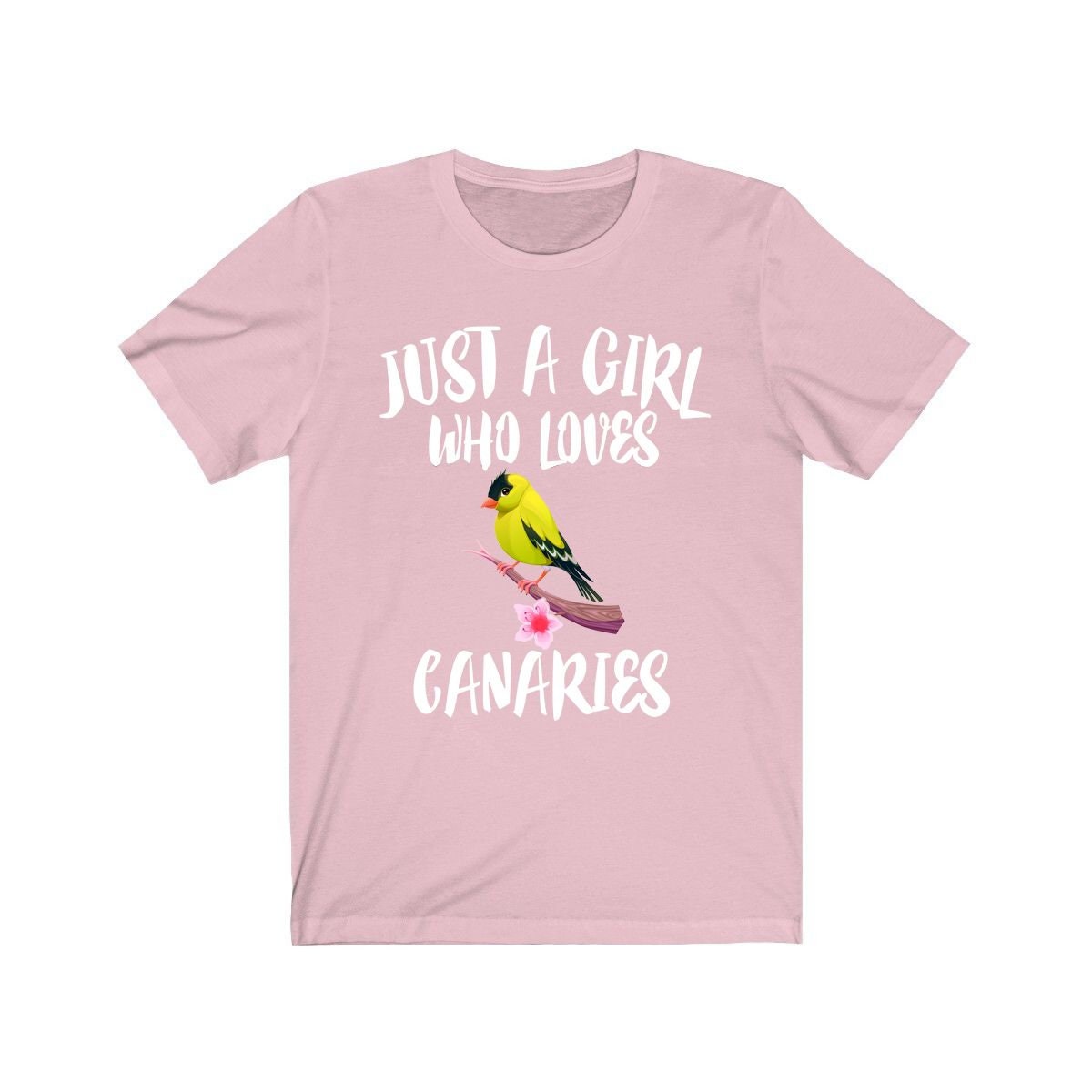 Just a girl who loves canaries singing pet songbird finch tee